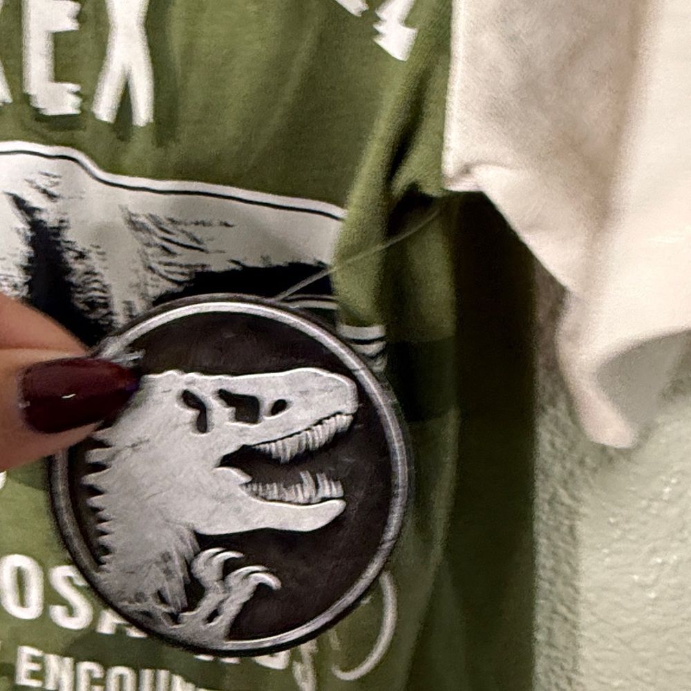 Jurassic World T. Rex Kids Tee - Olive and Cream - Picture 3 of 6